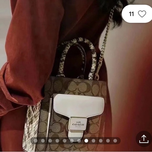 COACH Mini Pepper Crossbody In Signature Canvas C7227 - Picture 11 of 11